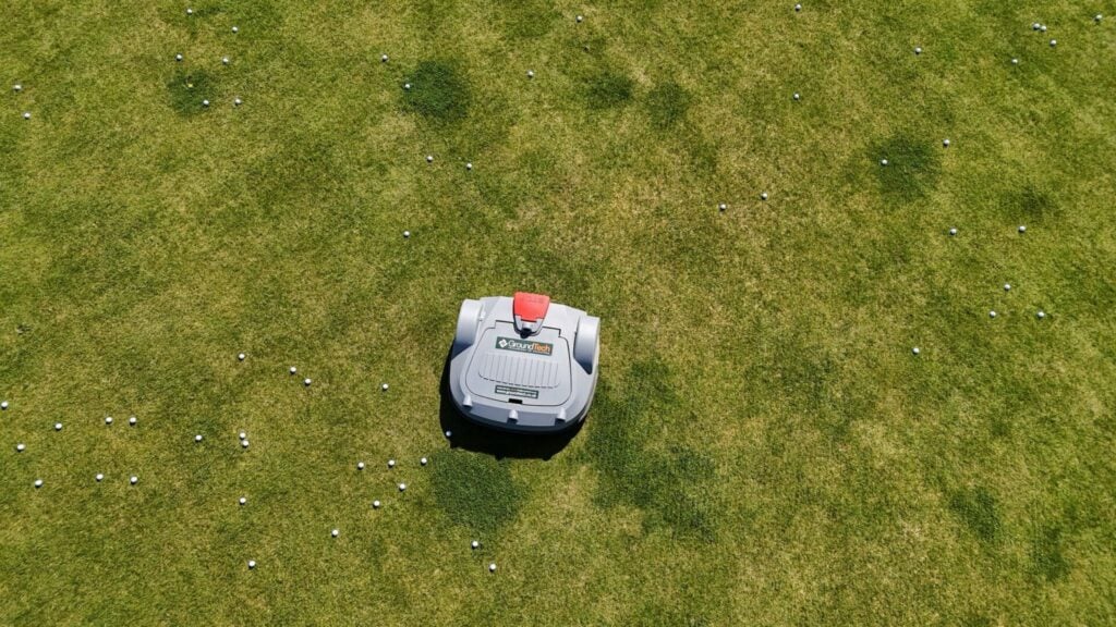 Echo Robot Collecting Golf Balls on driving range